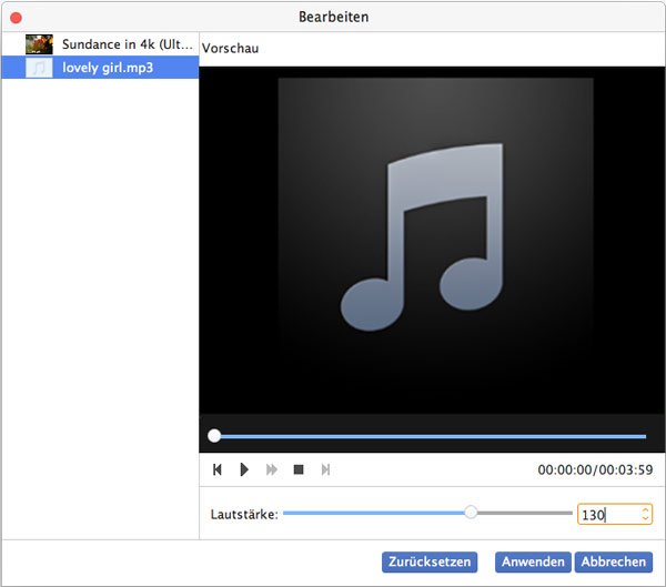Audio bearbeiten
