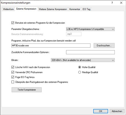 CDA in MP3 umwandeln mit EAC