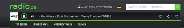 Internetradio öffnen