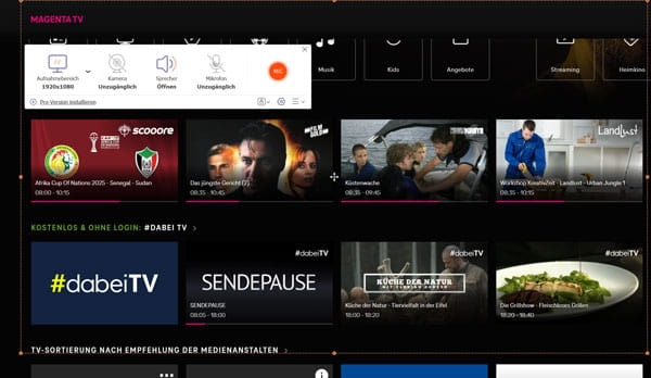 Magenta TV online aufnehmen