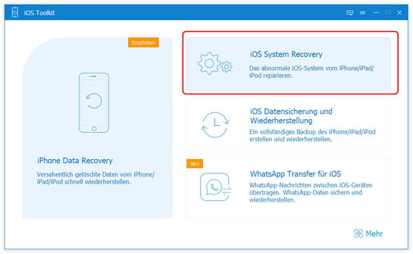 iOS System Recovery auswählen