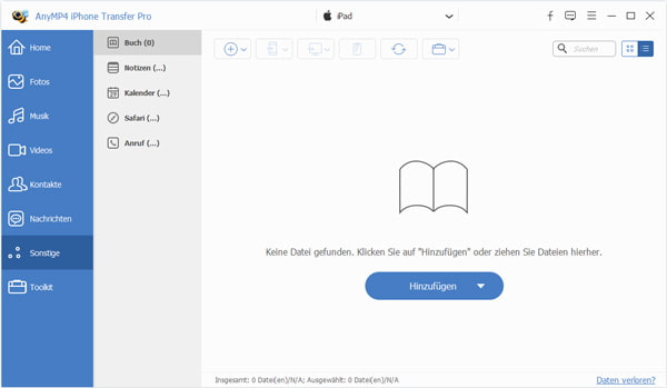 Bücher hinzufügen