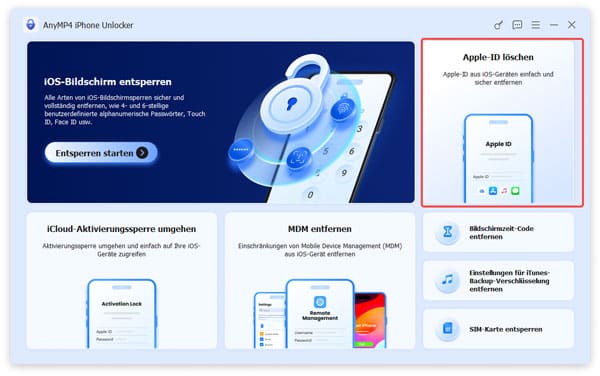 Apple-ID löschen wählen