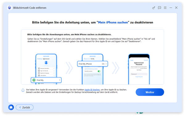 Mein iPhone suchen deaktivieren