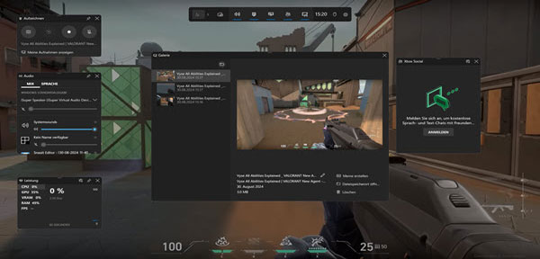 Spiele aufnehmen mit Xbox Game Bar