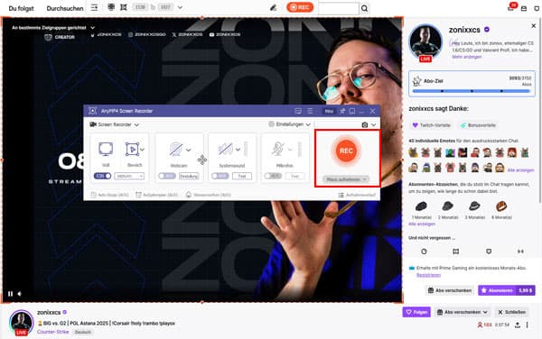Livestream Video aufnehmen