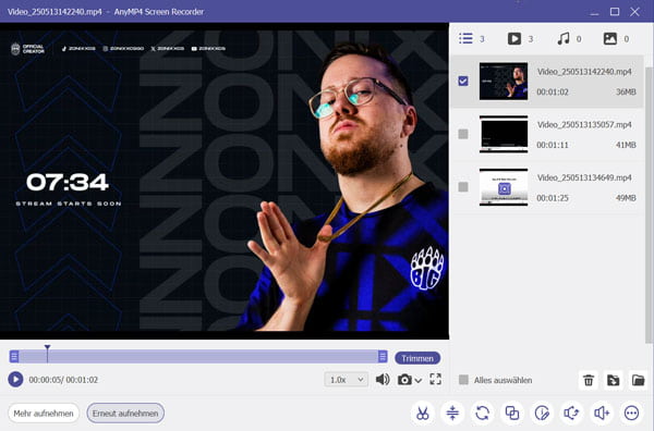 Livestream Video bearbeiten