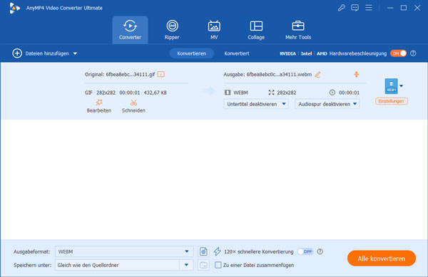 GIF zu WebM konvertieren