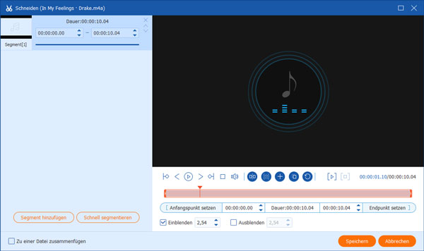 M4A-Audio bearbeiten