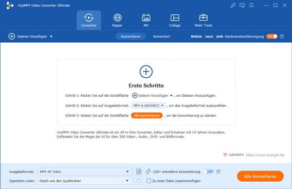 MP4 Video in die Software hinzufügen