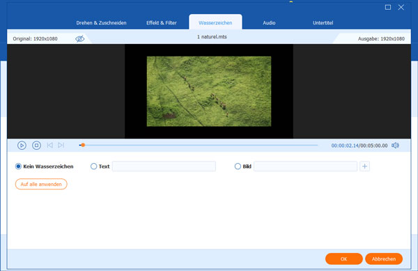 MTS-Videos bearbeiten