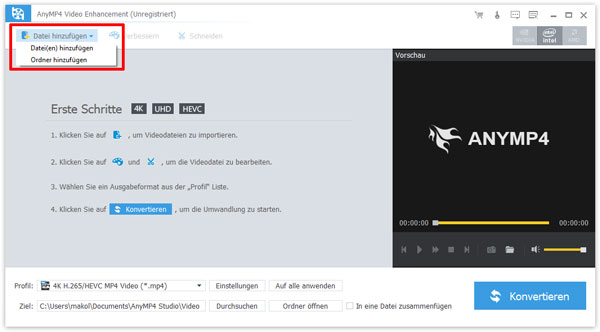 Video hinzufügen