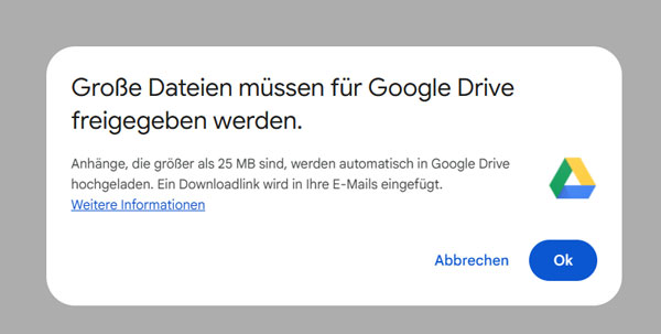 Gmail Hinweis