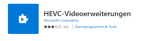 HEVC-Videoerweiterung