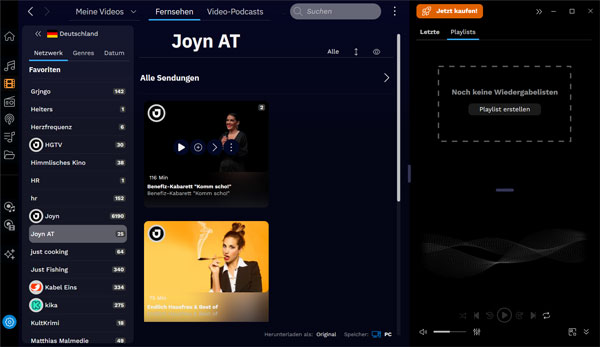 Joyn Video herunterladen mit Audials One