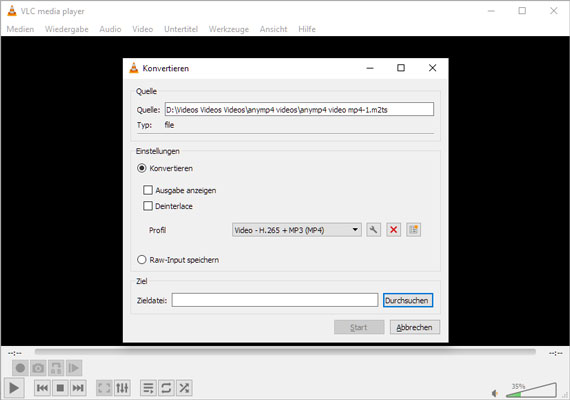 M2TS in MP4 mit VLC umwandeln