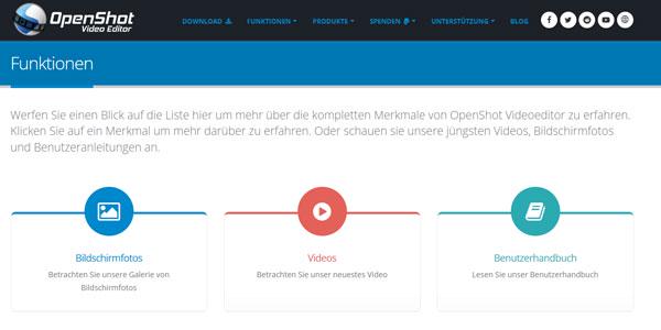 OpenShot Video Editor Funktionen