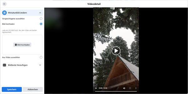 Video-Miniaturbild auf Facebook ändern