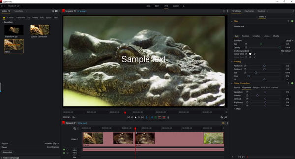 Visuelle Effekte einstellen