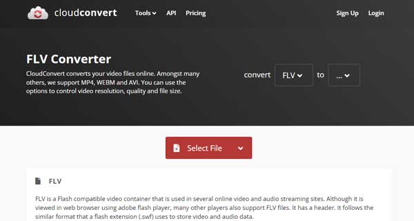 FLV mit CloudConvert umwandeln