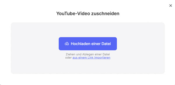 Video in Online YouTube Video Trimmer hochladen